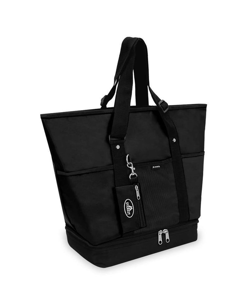 Everest Luggage Deluxe Shopping Tote, Black, Black, One Size - Image 1